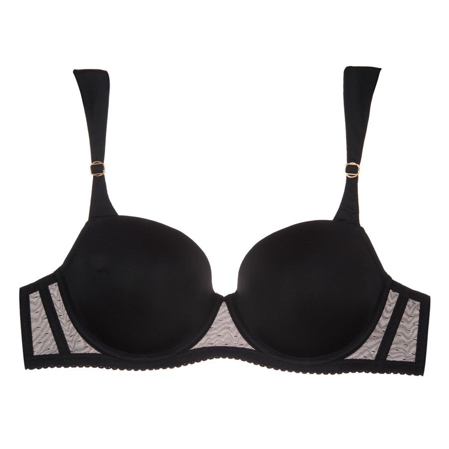 Spotted Tulle Demi in Black