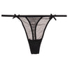 Thong in Black Spotted Tulle