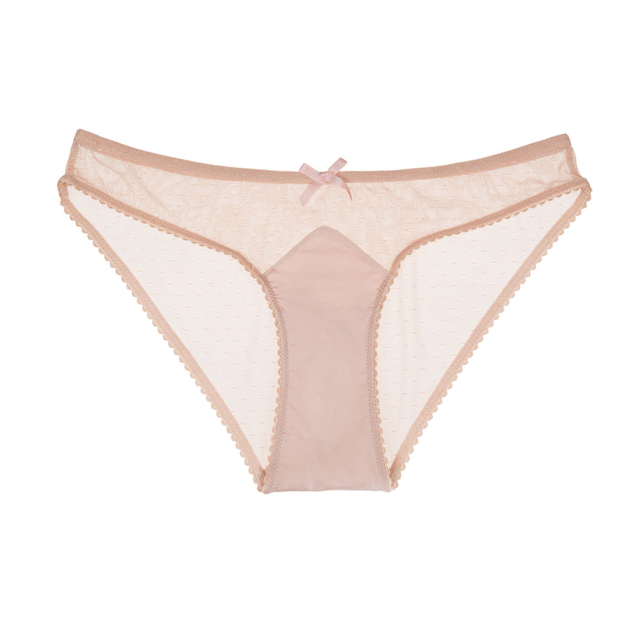 Bikini in Dusty Pink Spotted Tulle