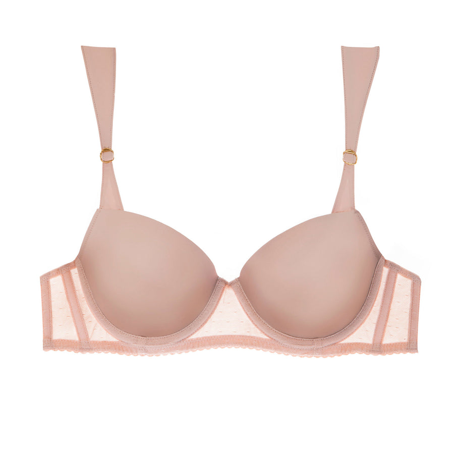 Demi in Dusty Pink Spotted Tulle